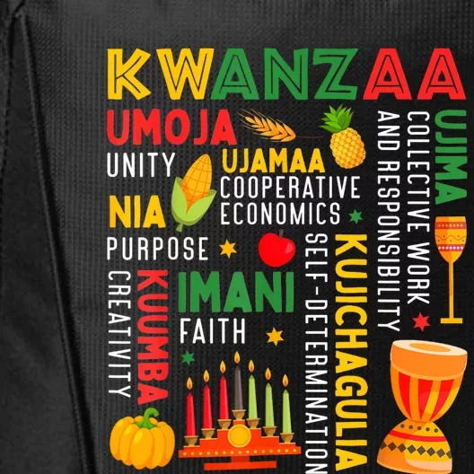 Happy Kwanzaa Seven Principles Of Kwanzaa City Backpack