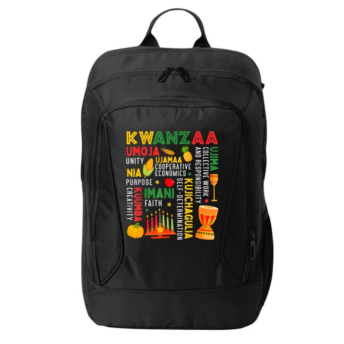 Happy Kwanzaa Seven Principles Of Kwanzaa City Backpack