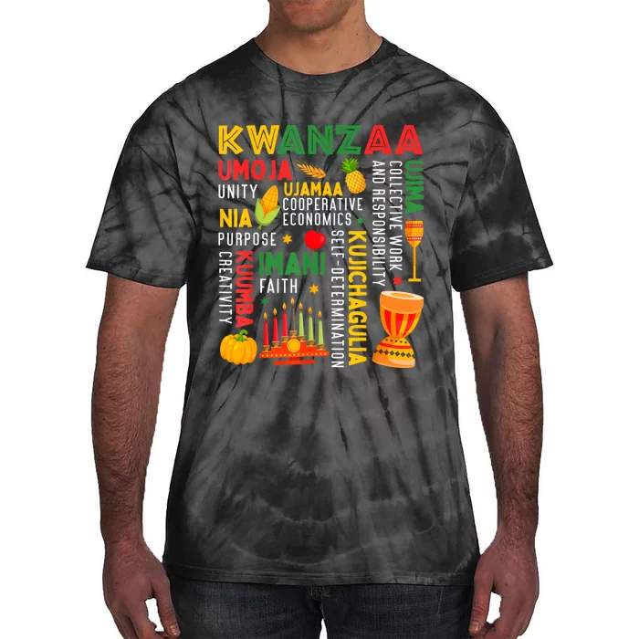 Happy Kwanzaa Seven Principles Of Kwanzaa Tie-Dye T-Shirt