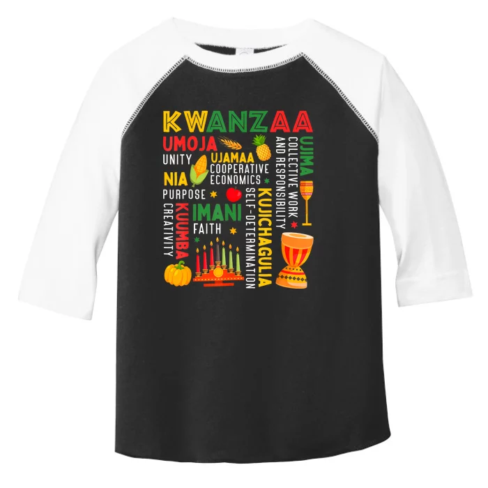 Happy Kwanzaa Seven Principles Of Kwanzaa Toddler Fine Jersey T-Shirt