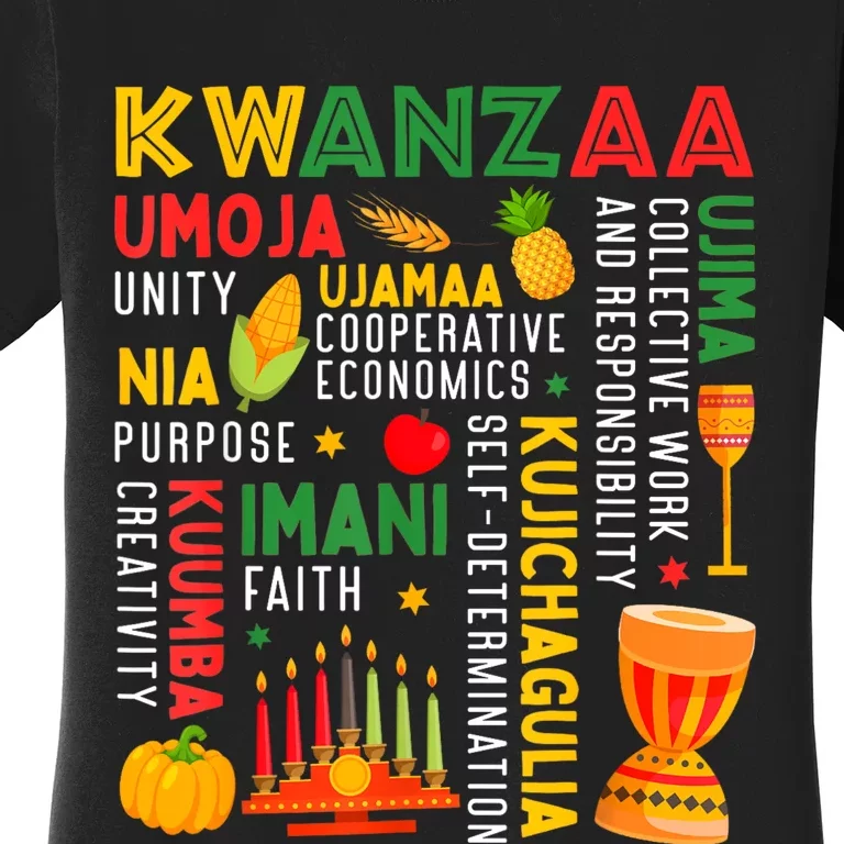 Happy Kwanzaa Seven Principles Of Kwanzaa Women's T-Shirt