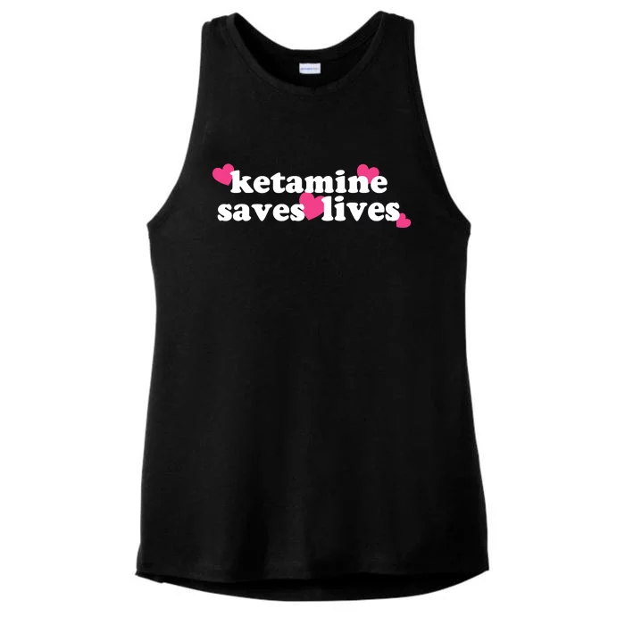 Hazel Ketamine Saves Lives Ladies Tri-Blend Wicking Tank