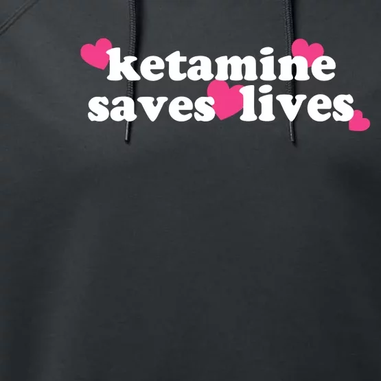 Hazel Ketamine Saves Lives Performance Fleece Hoodie