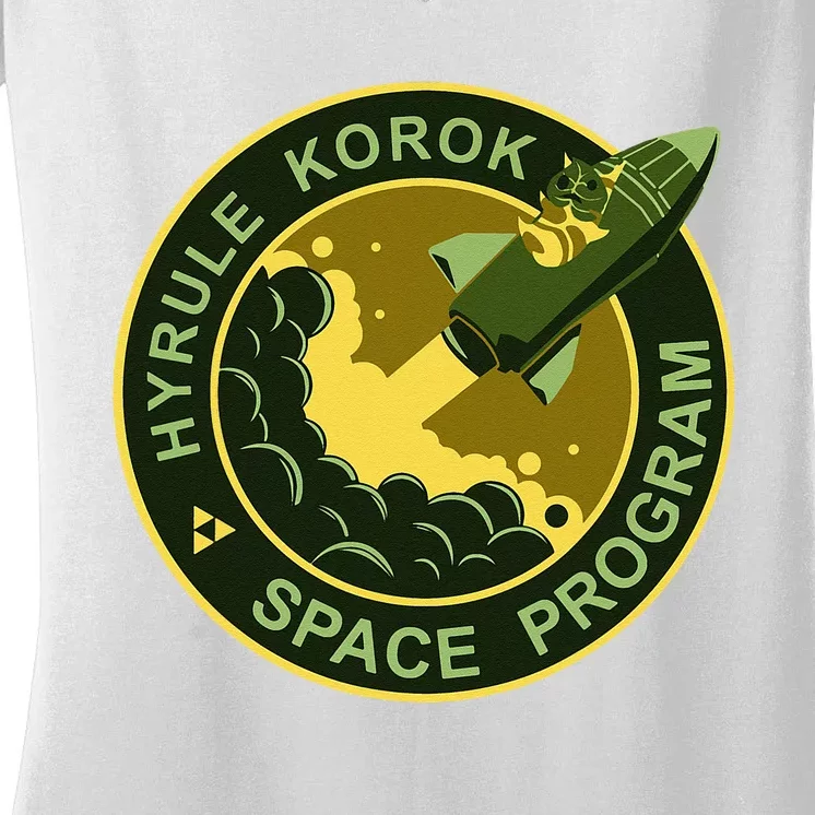 Hyrule Korok Space Program Funny Space Exploration Women's V-Neck T-Shirt