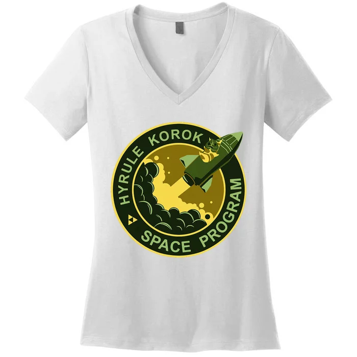 Hyrule Korok Space Program Funny Space Exploration Women's V-Neck T-Shirt