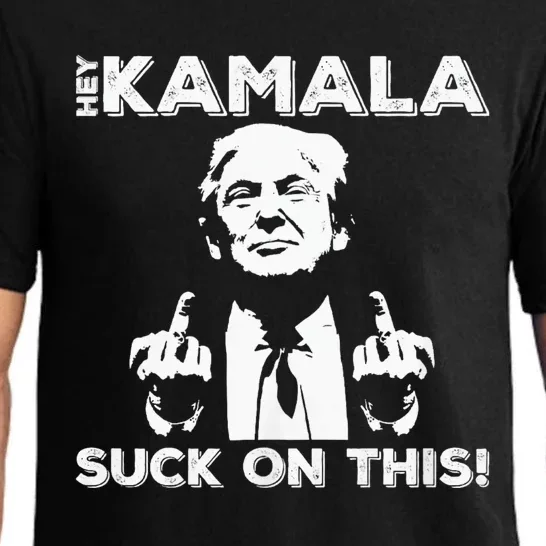 Hey Kamala Suck On This Funny Trump 2024 Pajama Set