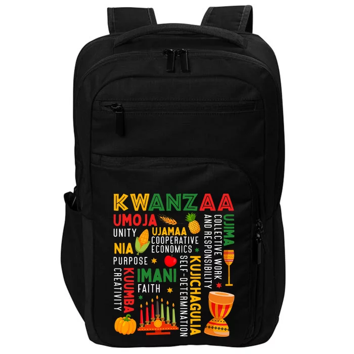 Happy Kwanzaa Seven Principles Of Kwanzaa Impact Tech Backpack