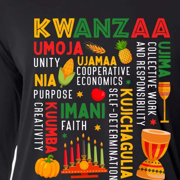 Happy Kwanzaa Seven Principles Of Kwanzaa Cooling Performance Long Sleeve Crew