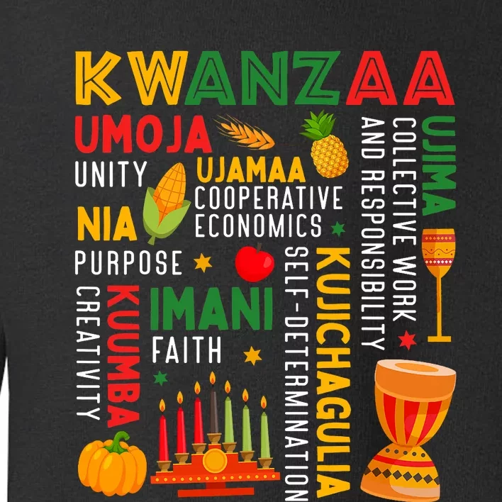 Happy Kwanzaa Seven Principles Of Kwanzaa Toddler Sweatshirt