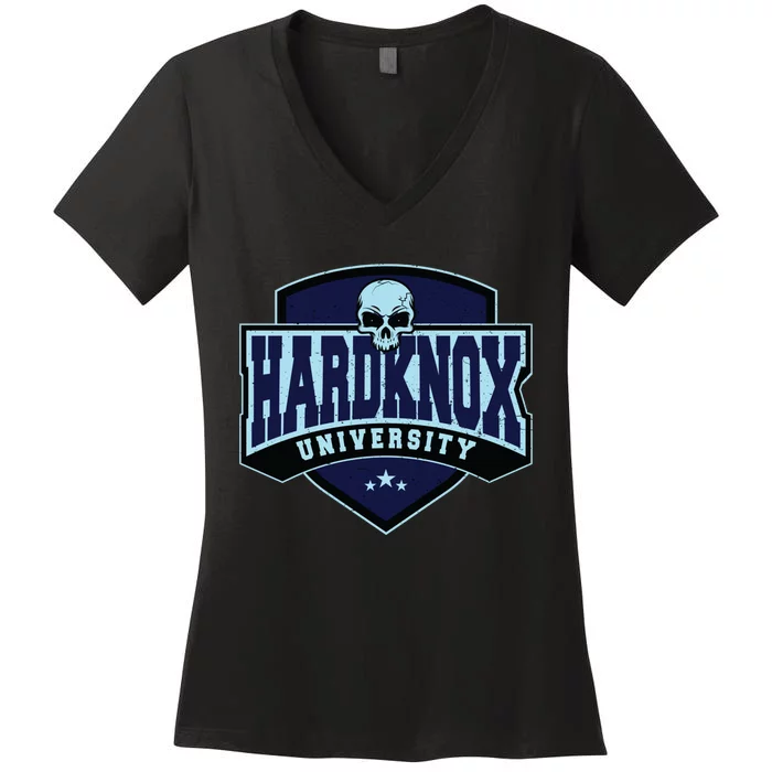 Hard Knocks School Hardknox Tough Guy Lessons University Women's V-Neck T-Shirt