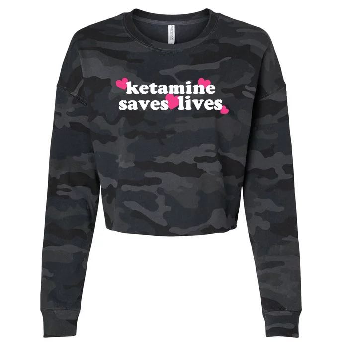 Hazel Ketamine Saves Lives Cropped Pullover Crew