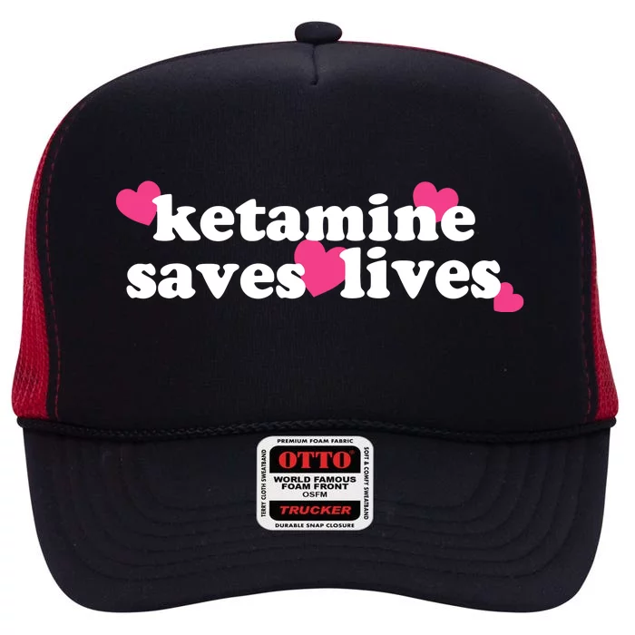 Hazel Ketamine Saves Lives High Crown Mesh Trucker Hat