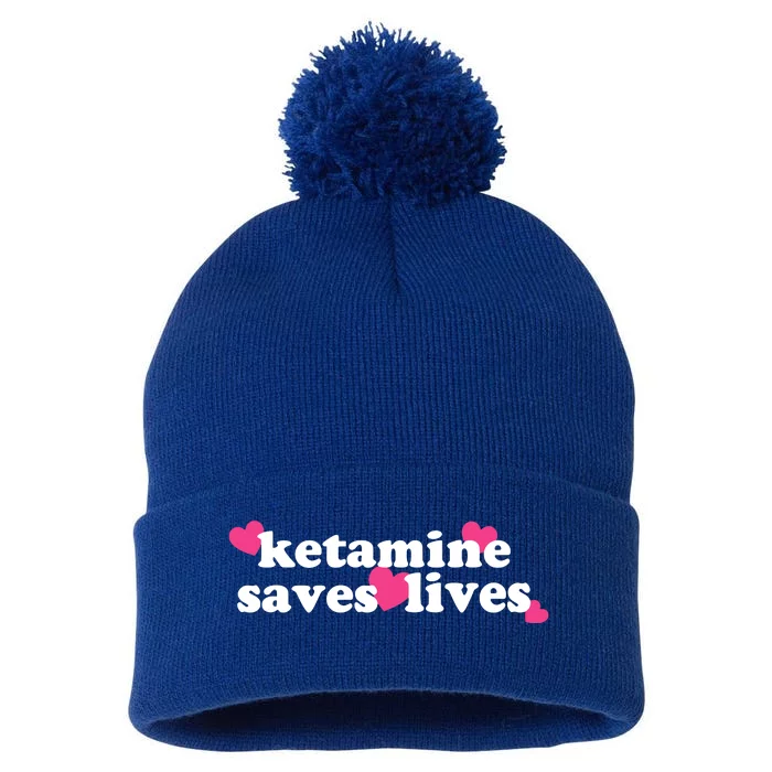 Hazel Ketamine Saves Lives Pom Pom 12in Knit Beanie