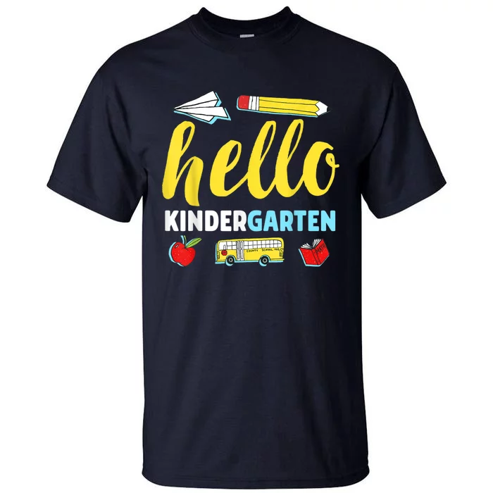 Hello Kindergarten Teacher First Day Back To School Tall T-Shirt