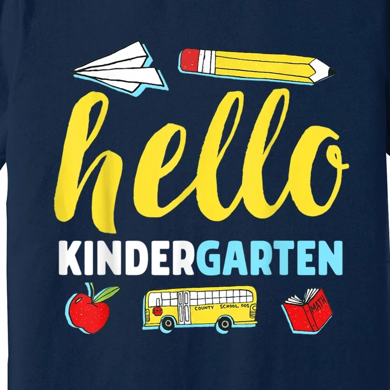 Hello Kindergarten Teacher First Day Back To School Premium T-Shirt