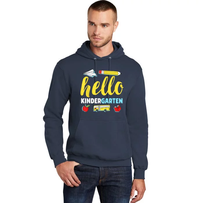 Hello Kindergarten Teacher First Day Back To School Tall Hoodie