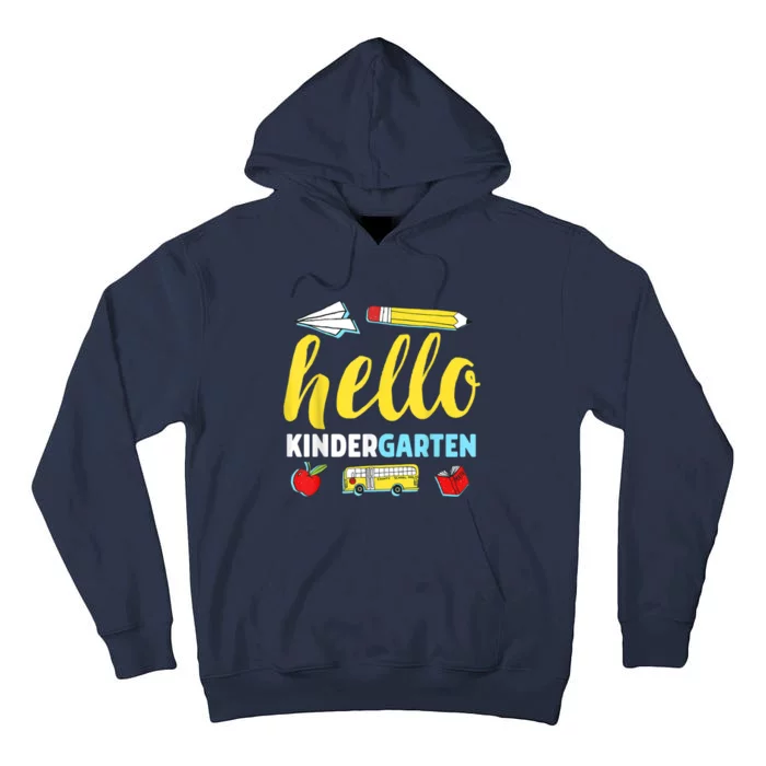 Hello Kindergarten Teacher First Day Back To School Tall Hoodie