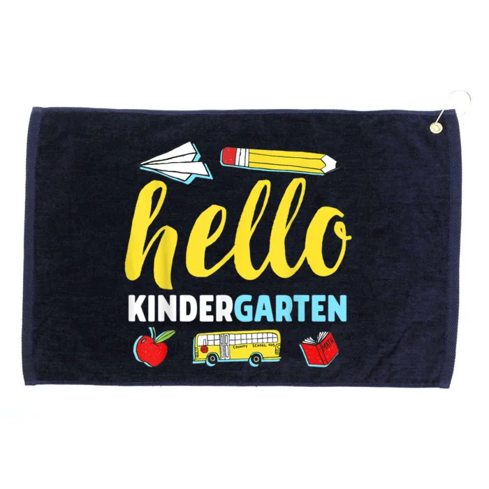 Hello Kindergarten Teacher First Day Back To School Grommeted Golf Towel