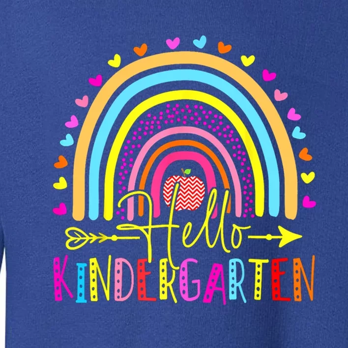 Hello Kindergarten Team Kinder Grade Back To School Rainbow Gift Toddler Sweatshirt