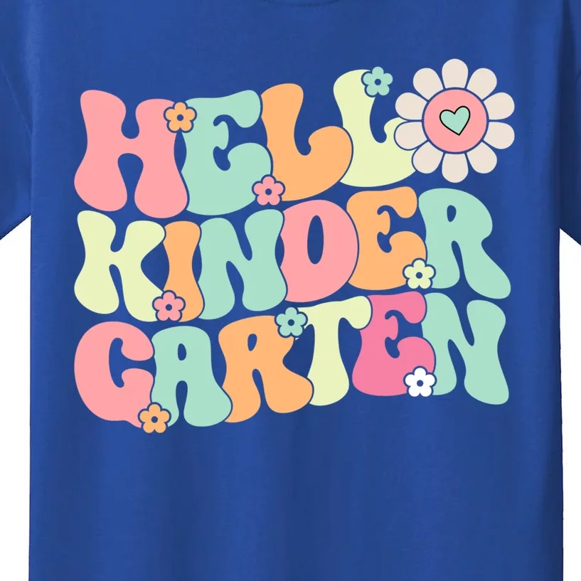 Hello Kindergarten Team Kinder Teacher Back To School Gift Kids T-Shirt