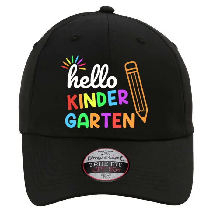 Hello Kindergarten Team Kinder Back To School Teacher The Original Performance Cap