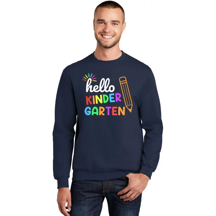 Hello Kindergarten Team Kinder Back To School Teacher Sweatshirt