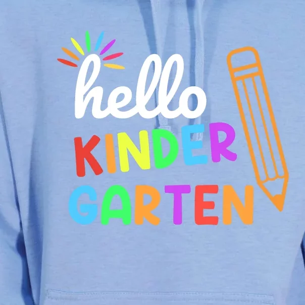 Hello Kindergarten Team Kinder Back To School Teacher Unisex Surf Hoodie