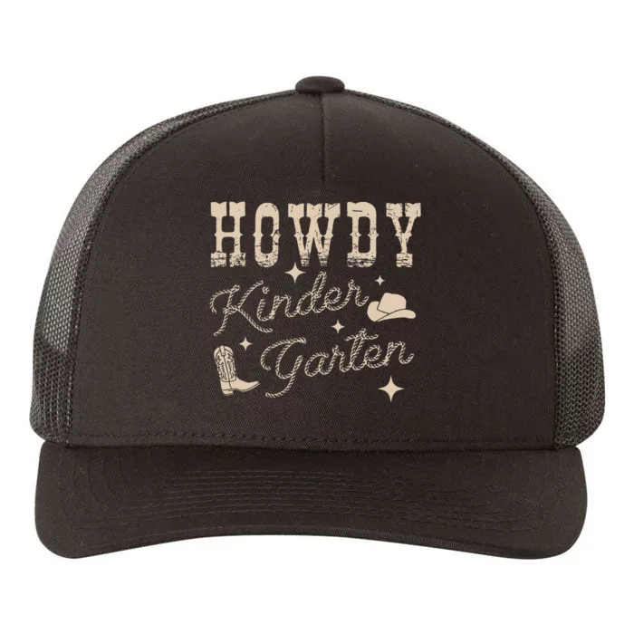 Howdy Kindergarten Teachers Parents Cowgirl Western Yupoong Adult 5-Panel Trucker Hat