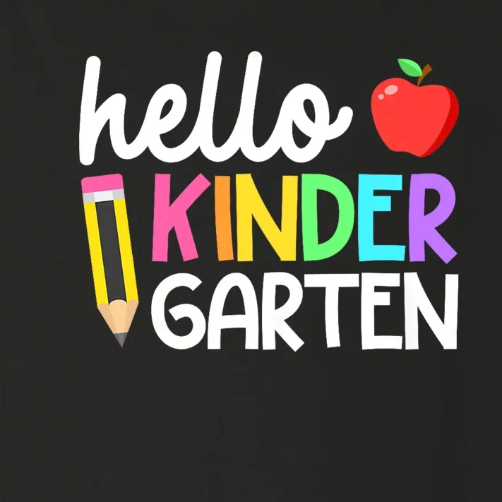 Hello Kindergarten Team Kinder Back To School Teacher Toddler Long Sleeve Shirt