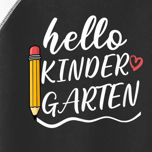 Hello Kindergarten Team Kinder Back To School Teacher Toddler Fine Jersey T-Shirt