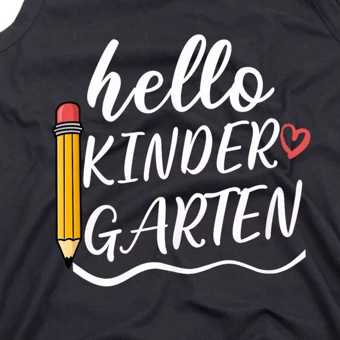 Hello Kindergarten Team Kinder Back To School Teacher Tank Top