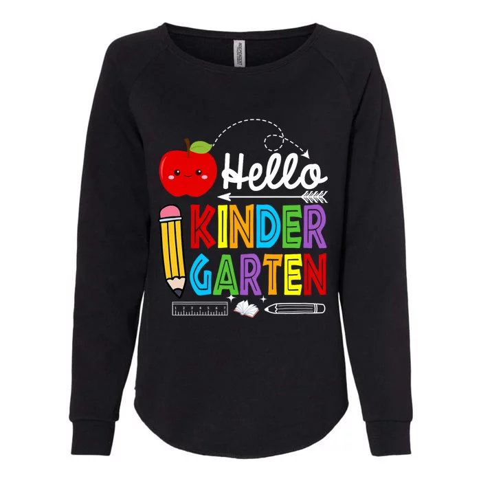 Hello Kindergarten Team Kinder Back To School Teacher Womens California Wash Sweatshirt