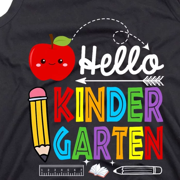 Hello Kindergarten Team Kinder Back To School Teacher Tank Top