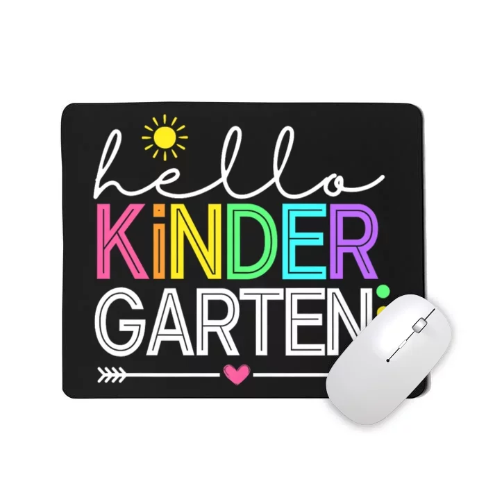 Hello Kindergarten Team Kinder Back To School Teacher Mousepad