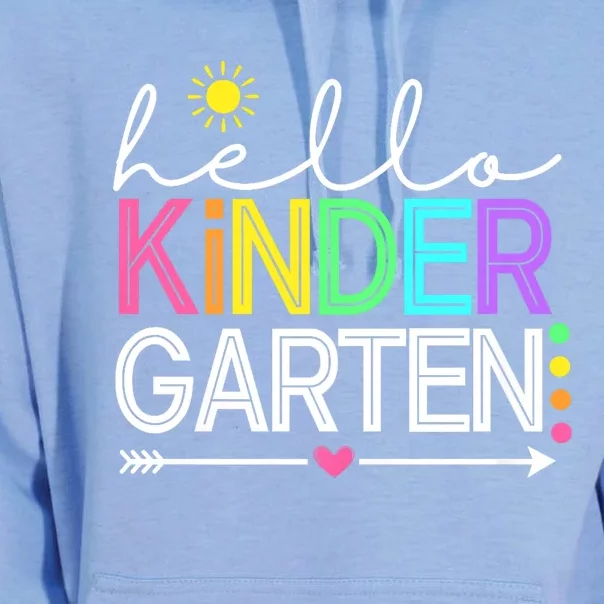 Hello Kindergarten Team Kinder Back To School Teacher Unisex Surf Hoodie