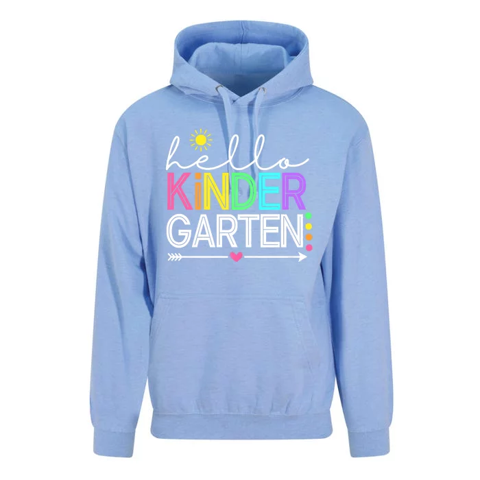 Hello Kindergarten Team Kinder Back To School Teacher Unisex Surf Hoodie