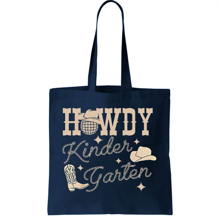 Howdy Kindergarten Teacher Rodeo Country Western Cowgirl Tote Bag