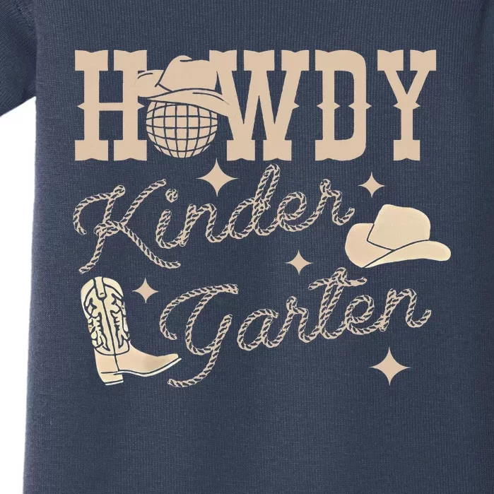 Howdy Kindergarten Teacher Rodeo Country Western Cowgirl Baby Bodysuit