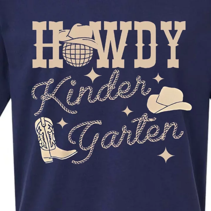 Howdy Kindergarten Teacher Rodeo Country Western Cowgirl Sueded Cloud Jersey T-Shirt