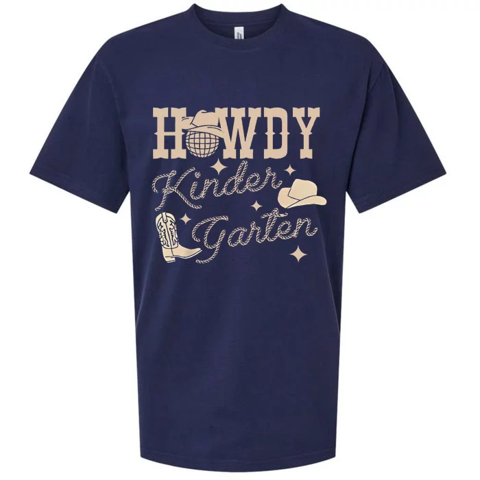 Howdy Kindergarten Teacher Rodeo Country Western Cowgirl Sueded Cloud Jersey T-Shirt