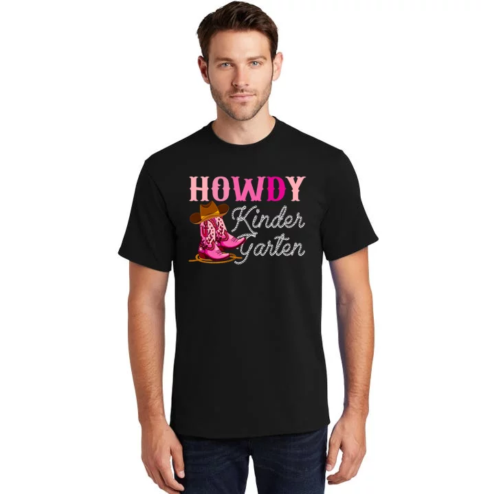 Howdy Kindergarten Teacher Rodeo Country Western Cowgirl Tall T-Shirt