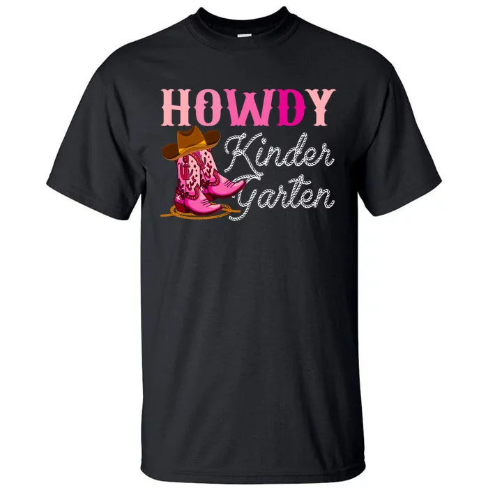 Howdy Kindergarten Teacher Rodeo Country Western Cowgirl Tall T-Shirt