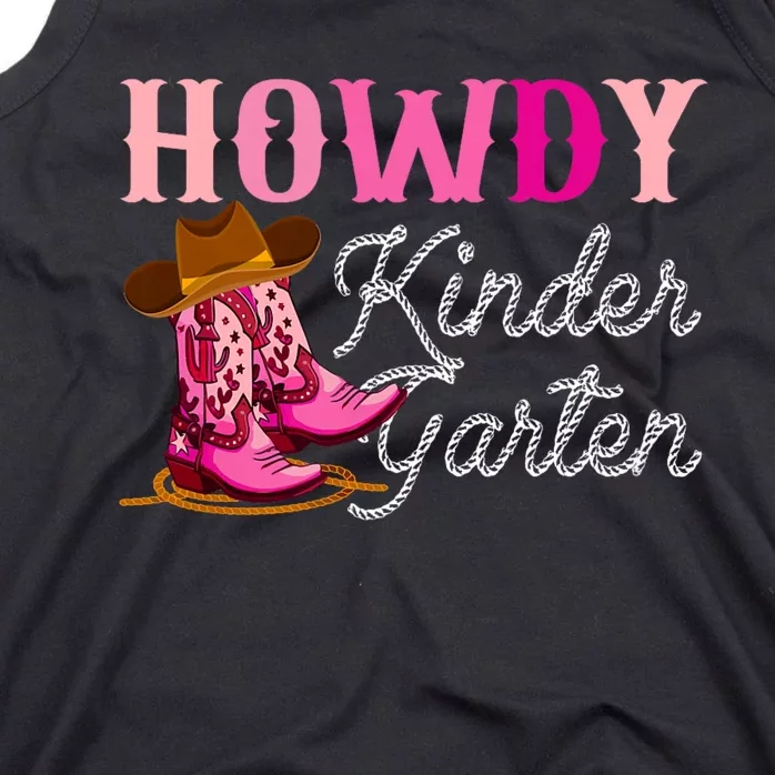 Howdy Kindergarten Teacher Rodeo Country Western Cowgirl Tank Top