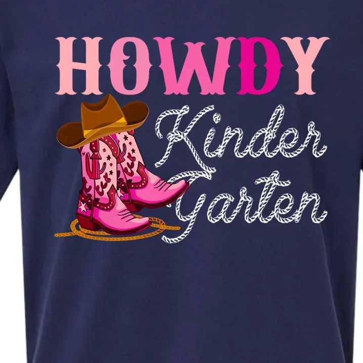 Howdy Kindergarten Teacher Rodeo Country Western Cowgirl Sueded Cloud Jersey T-Shirt