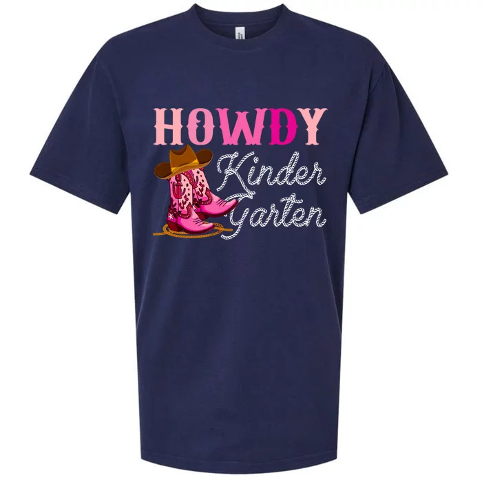 Howdy Kindergarten Teacher Rodeo Country Western Cowgirl Sueded Cloud Jersey T-Shirt