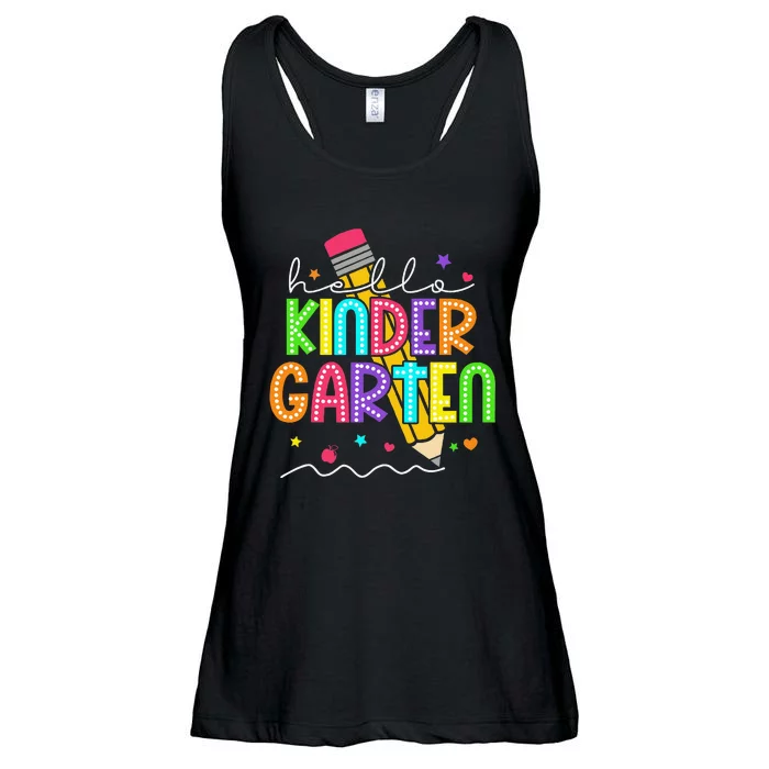 Hello Kindergarten Team Kinder Back To School Teacher Ladies Essential Flowy Tank