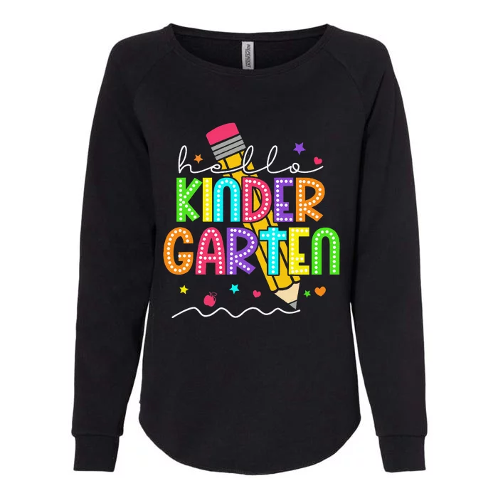 Hello Kindergarten Team Kinder Back To School Teacher Womens California Wash Sweatshirt