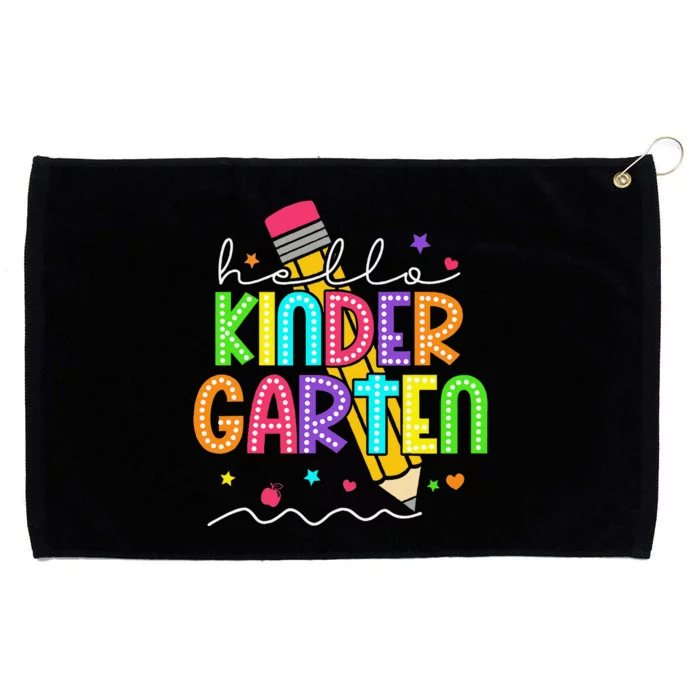 Hello Kindergarten Team Kinder Back To School Teacher Grommeted Golf Towel