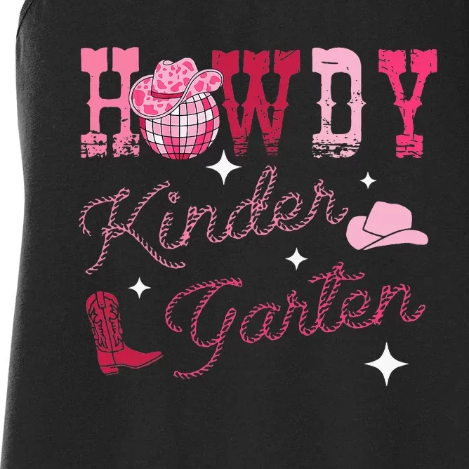 Howdy Kindergarten Teacher Rodeo Country Western Women's Racerback Tank