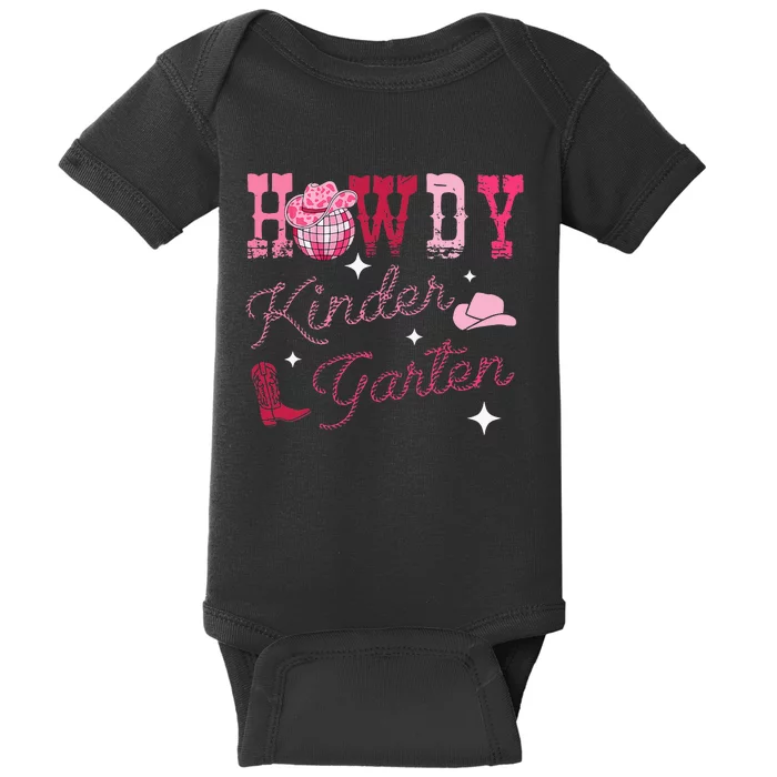 Howdy Kindergarten Teacher Rodeo Country Western Baby Bodysuit